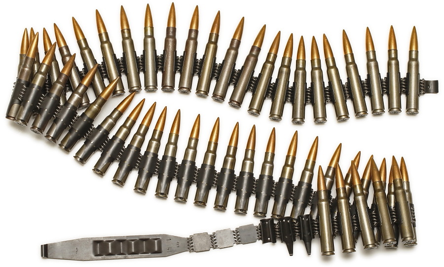 12.7mm ベルトリンク 弾帯 弾薬 - ミリタリー